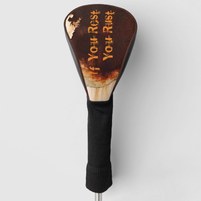 Customizable Rust Art Cool Fun Unique  Golf Head Cover (Front)