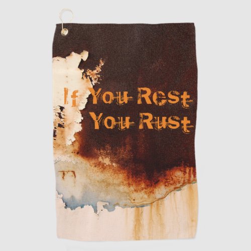Customizable Rust Art Cool Fun Unique  Golf Towel