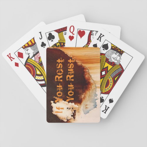 Customizable Rust Art Cool Fun Unique  Playing Cards