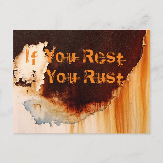 Customizable Rust Art Cool Fun Unique  Postcard (Front)