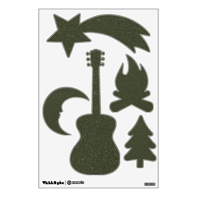 Customizable Rustic Campfire Wall Decal (Front)