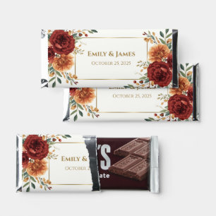 Customizable Rustic Fall Wedding  Hershey Bar Favors