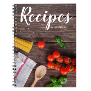 Customizable rustic recipe notebook