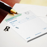 Customizable RX Pad for Doctors - Prescription Pad<br><div class="desc">Create professional prescriptions or fun gag gifts with this editable prescription notepad, perfect as a doctor gift, nurse gift, or pharmacy student present. Customize every detail like doctor's name, facility info, patient address, and date on this essential medical notepad. Ideal for real practitioners, medical office use, unique physician gifts, or...</div>