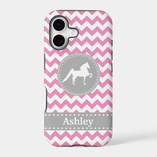 Customizable Saddlebred Pink Chevron iPhone 5 Case
