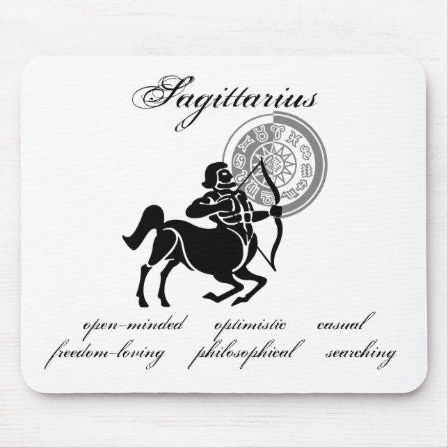 Customizable Sagittarius traits Greek-style zodiac Mouse Pad (Front)