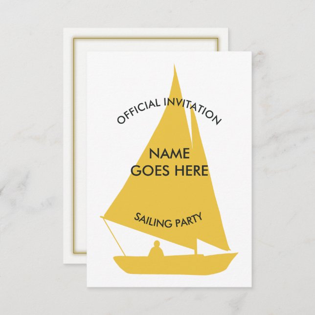 Customizable Sailing Party Invitation (Front/Back)