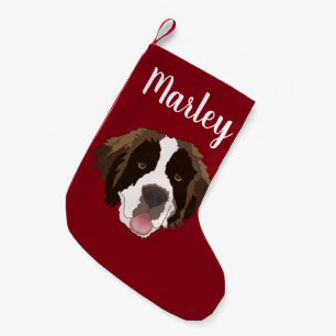Customizable Saint Bernard Small Christmas Stocking
