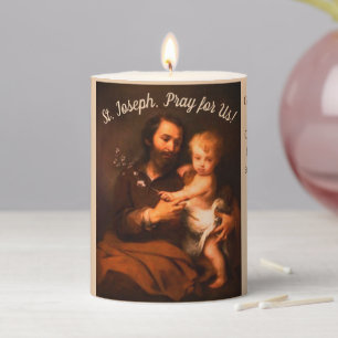 Customizable Saint Joseph Special Intention Pillar Candle