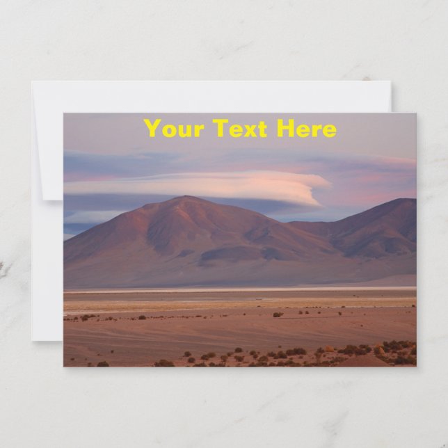 Customizable Salar del Huasco, Chile card (Front)
