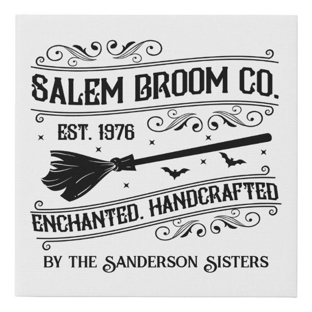 Customizable Salem Broom Company Sign Halloween (Front)