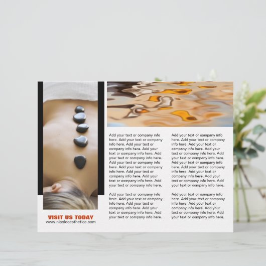 Customizable Salon and Spa Three Fold Flyer (Standing Front)