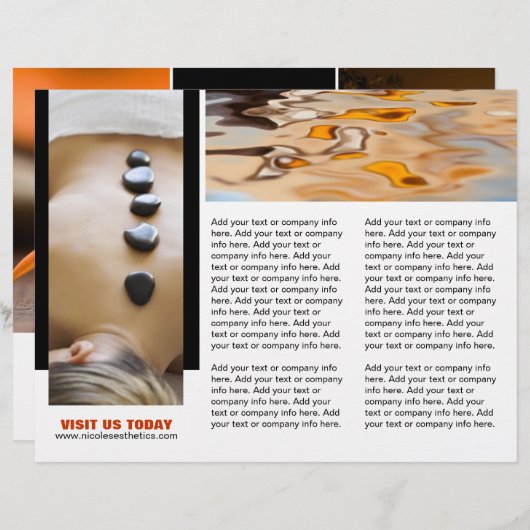 Customizable Salon and Spa Three Fold Flyer (Front/Back)