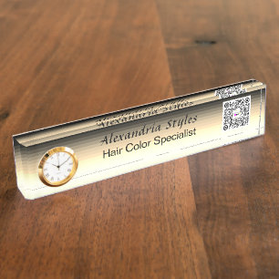 Customizable Salon Spa Nameplate