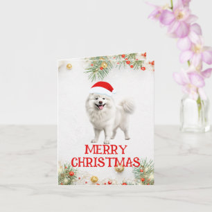 Customizable Samoyed Christmas Greeting Card