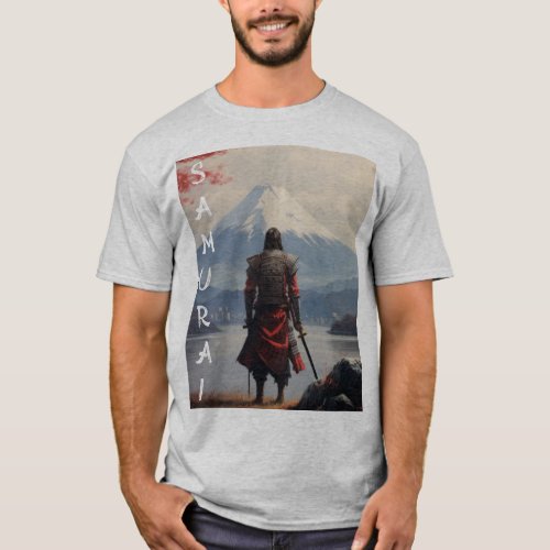 Customizable Samurai Warrior Ink Portrait T_Shirt