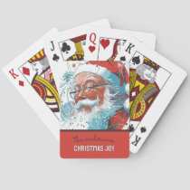 Customizable Santa Illustration Poker Cards