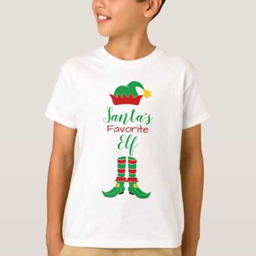 Customizable Santas Elf Christmas T_Shirt