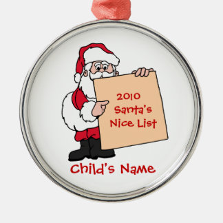 Customizable Santa's Nice List Ornament