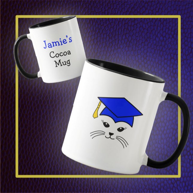 Customizable Sassy Cat Graduate Mug (Creator Uploaded)