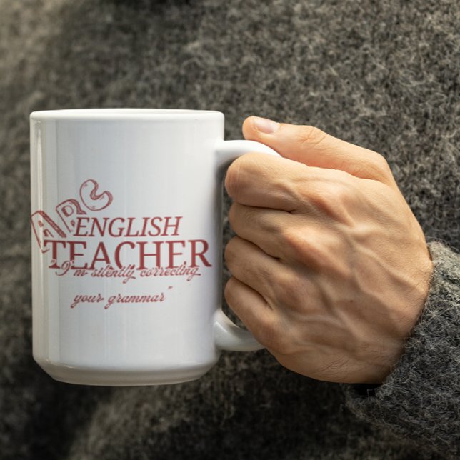 Customizable Sassy Mug for English Teachers (Creator Uploaded)