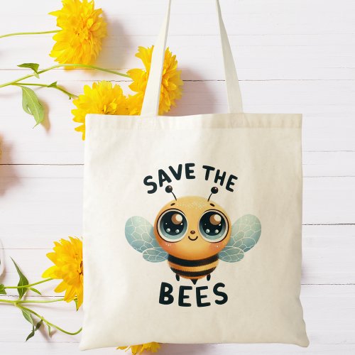 Customizable Save the Bees Eco_Friendly Tote Bag
