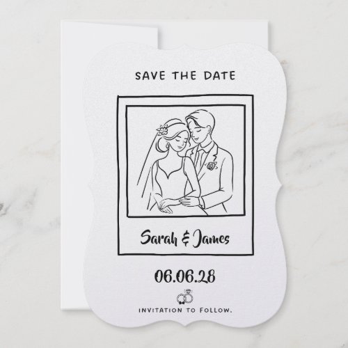 Customizable Save the Date Bride groom