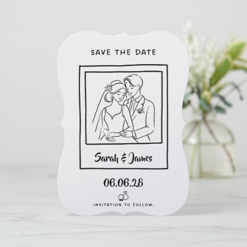 Customizable Save the Date Bride groom