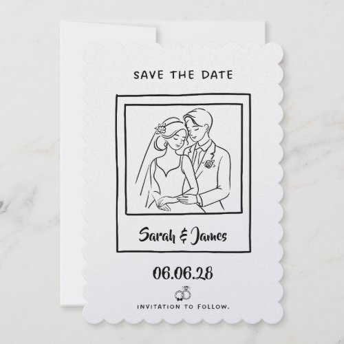 Customizable Save the Date Bride groom