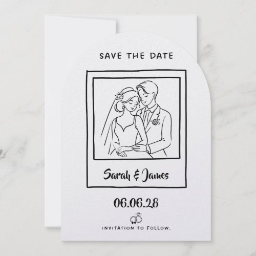 Customizable Save the Date Bride groom