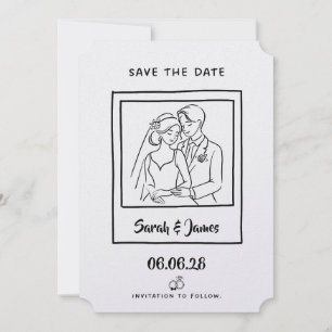 Customizable Save the Date Bride groom