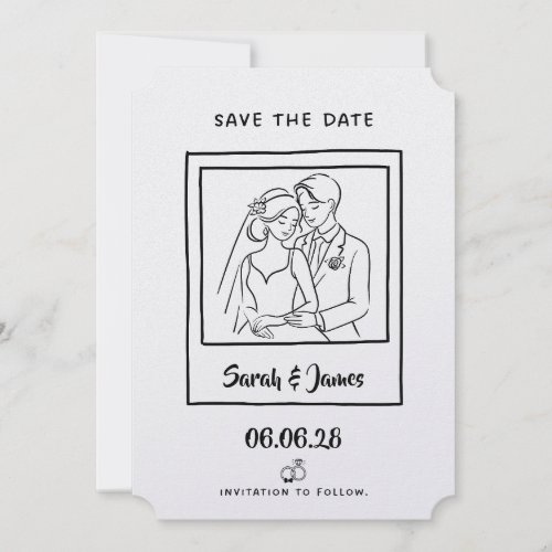 Customizable Save the Date Bride groom