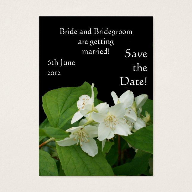 Customizable Save the Date Card, Mock Orange (Front)