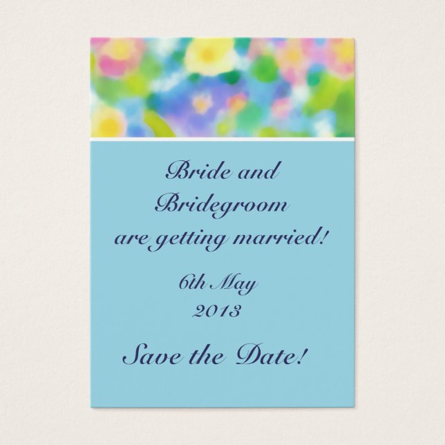 Customizable Save the Date Card, Spring Sunshine (Front)