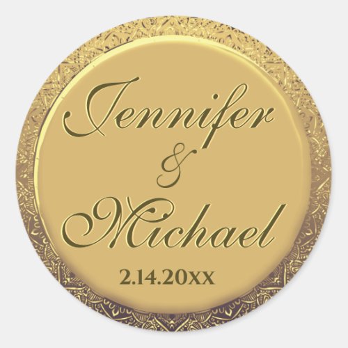 Customizable Save the Date Gold Seal