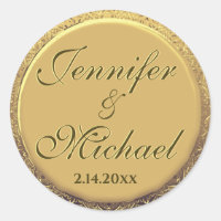 Customizable Save the Date Gold Seal