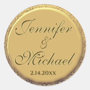 Customizable Save the Date Gold Seal