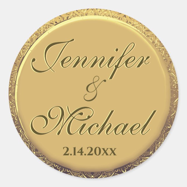 Customizable Save the Date Gold Seal (Front)