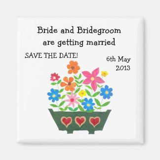 Customizable Save the Date Magnet, Window Box Magnet