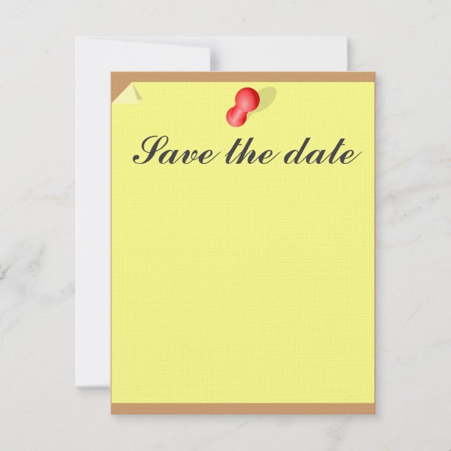Customizable Save the date sticky note (Front)