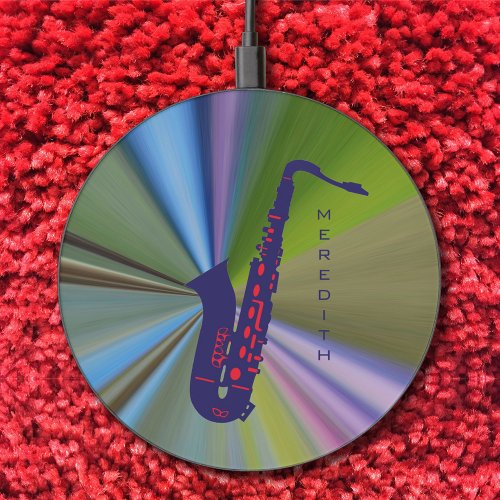   Customizable Saxophone Modern Musical Instrument Wireless Charger