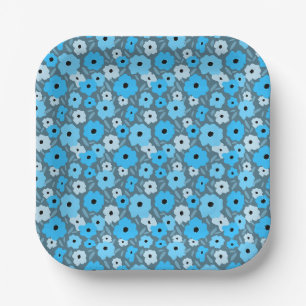 Customizable Scandinavian Doodle flower Paper Plates