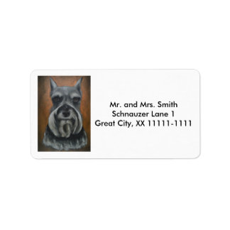 Customizable Schnauzer Address Labels No. 4