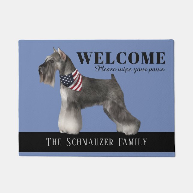 Customizable Schnauzer Doormat (Front)