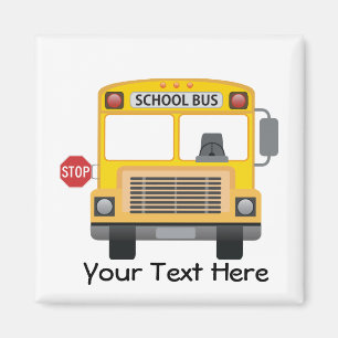 Customizable School Bus Magnet