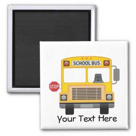 Customizable School Bus Magnet