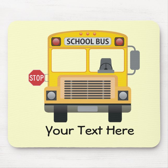Customizable School Bus Mouse Pad (Front)