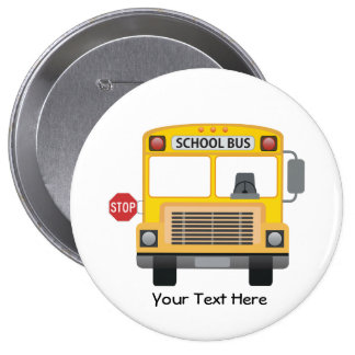 School Bus Buttons & Pins | Zazzle