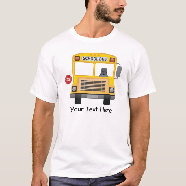 Customizable School Bus T-Shirt (Front)