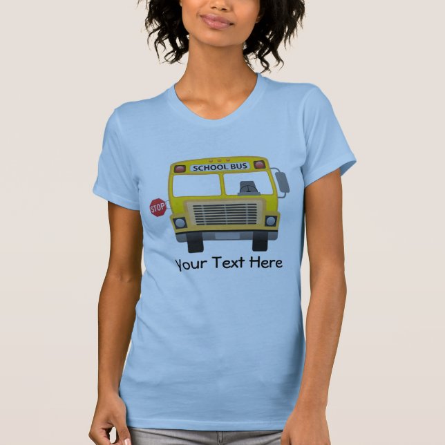 Customizable School Bus T-Shirt (Front)